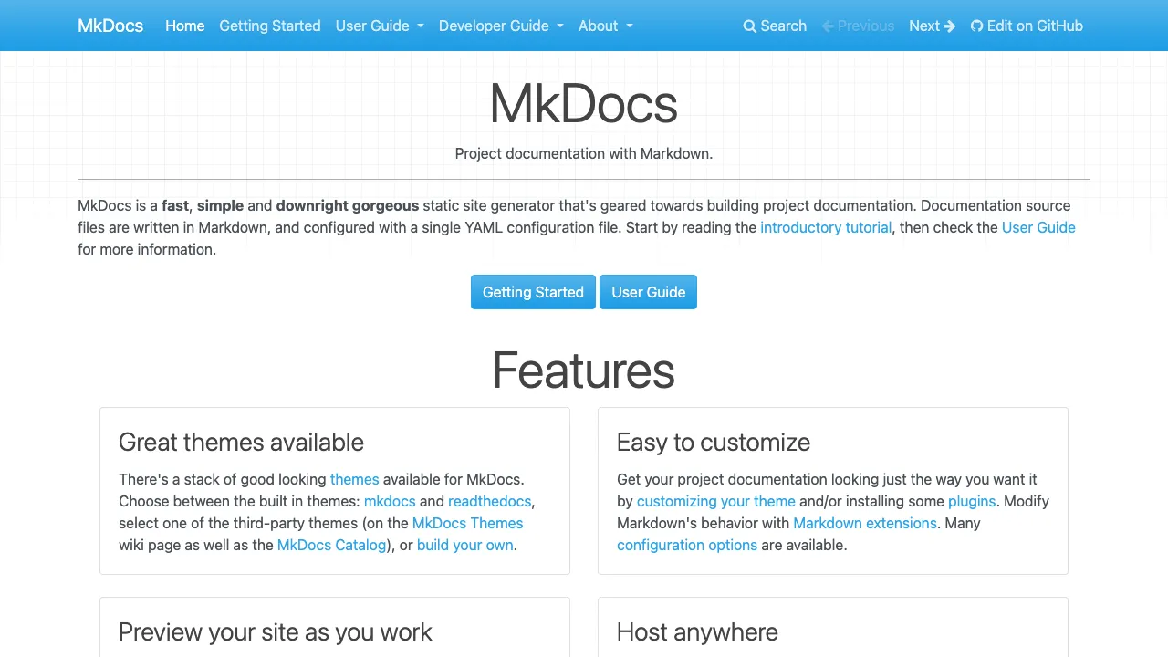 MkDocs main image
