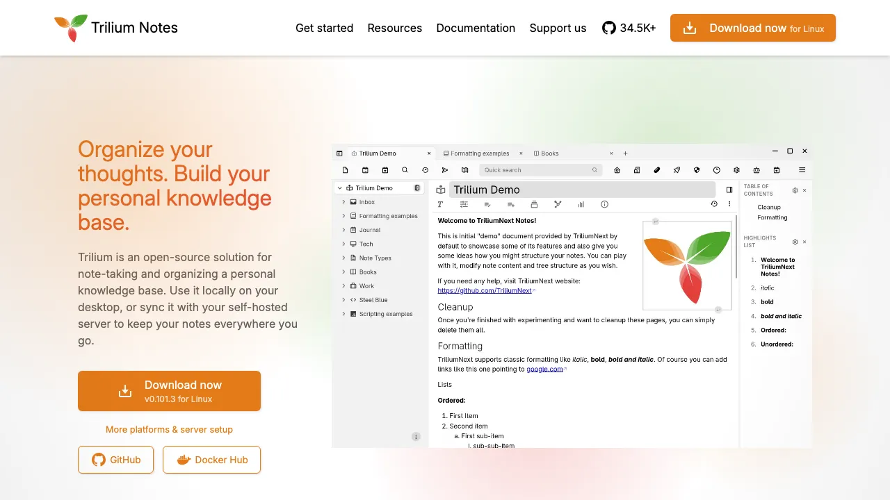 Trilium Notes main image